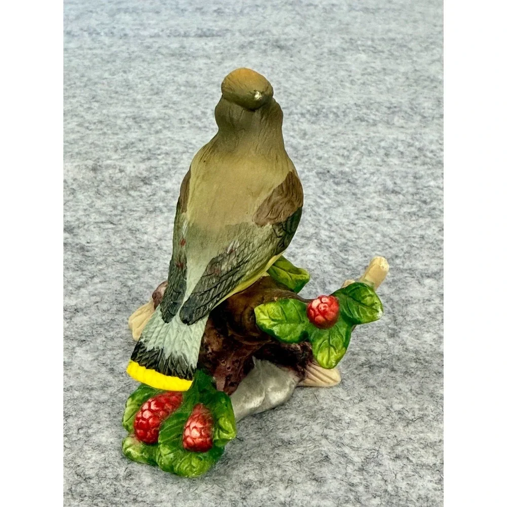 Cedar Waxwing Porcelain Figurine 